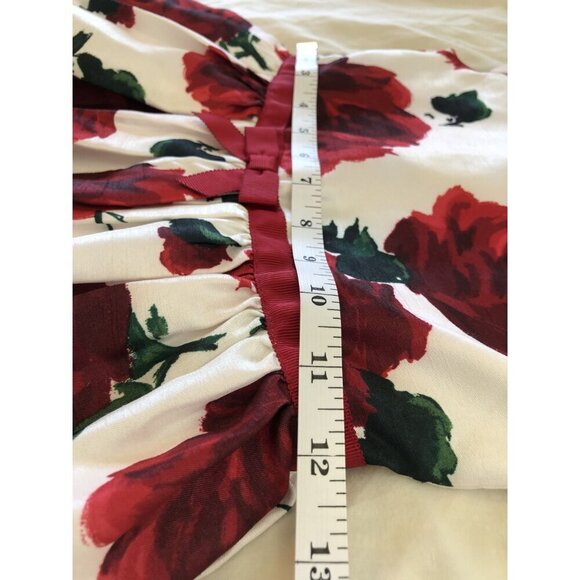 Dressed Up by Gymboree Red Rose Dress Girls 6 Button Detail Dance Church Easter - Picture 10 of 11